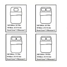 Conjunto de capa de edredom floral preto e branco de 3 peças (1 capa de edredom + 2 fronhas) Estilo sóbrio adequado para quarto e todas as estações 160*200/200*220 várias especificações disponíveis