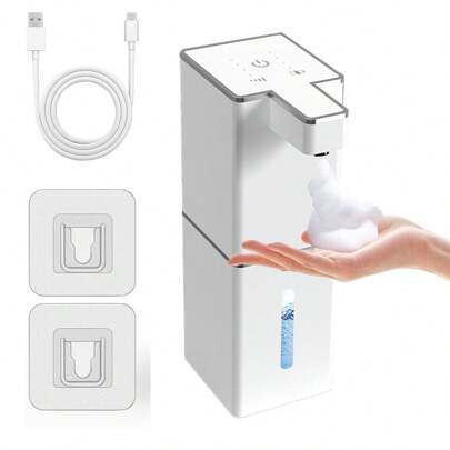 Contactless Foam Soap Dispenser, Automatic Liquid Soap Dispenser, Automatic Soap Dispenser, Kitchen Soap Dispenser, Soap Dispenser, New Square Soap Dispenser, Innovative Design With Visible Window Providing Liquid And Foam Styles, Wall-Mounted Or Countertop Placement, Unified Type-C USB Charging, 4 Adjustable Liquid Volumes, Suitable For Office, Hotel, Home, School And Other Scenarios