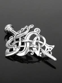 1 件/2 件女式金属镂空凯尔特风格发夹，复古简约发饰 - 彩色 - 查看 6