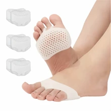 3 Pairs Unisex Honeycomb Forefoot Pad Silicone Protective Cover,Breathable Mesh Anti-Slip Shock-Absorbing Forefoot Pad, Soft & Comfortable SEBS Material