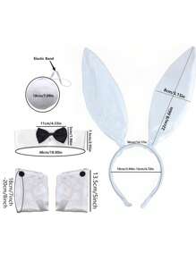 D EXCEED 4PCS Women's Dress Up Accessories Makeup Ball Rabbit Ears Headband Nightclub Cute And Sexy Rabbit Headwear Halloween Brazil Carnival Dress Up Headwear Gift Prom - Multicolor - View 6