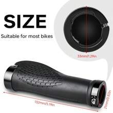 1 Pair Universal Bicycle Handlebar Grips, Non-Slip Shock Absorbing, 6 Color Options, Ergonomic Design, Aluminum Alloy Lock Ring