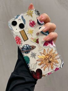 1 Ốp lưng điện thoại TPU chống sốc họa tiết kim cương hình mặt trời có túi khí tương thích với Apple IPhone 16 15 14 13 12 11 Pro Max và Series - Nhiều màu - Xem 2