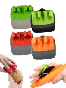 1pc Finger Grip Vegetable Peelers , Stainless Steel Fruit And Vegetable Peeler, Potato Peeler,Apple Peeler, Vegetable Peeler,Melon Slicer, Stainless Steel Finger Palm Peelers, Handheld Peeler,Fruit Peeler,Multifunctional Melon Slicer, Peeler, Cucumber Slicer