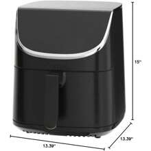 Freidora de aire con visualización digital de 7 cuartos de galón, cocina grande con 12 ajustes preestablecidos de cocina, cesta de freidora de aire XL de 1700 W, potencia multifunción