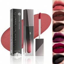 YOUNG VISION 1 件哑光柔软天鹅绒唇彩，不脱色持久奢华唇膏 - 彩色 - 查看 11