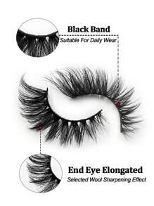 Sibeuna 14 Pairs Cat Eye False Eyelashes, Natural & Fluffy, Create Charming Flared Lashes, Enhance Delicate Makeup - Cat eye Lashes - View 4