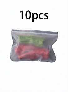4/6/8/10pcs Silicone Food Storage Containers Reusable Food Storage Bags Lunch Bags Stand Up Zip Shut Bag Cup Fresh Food Leakproof Containers - Multicolor - View 11