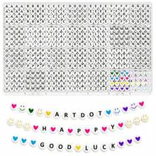 1400 件 4x7 毫米 DIY 亚克力字母串珠项链 手工制作夜光珠 夜光珠 适用于手链首饰制作 - Glow in The Drak Beads - 查看 17