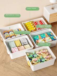 1 Pc Multi-Functional Plastic Storage Cabinet With Drawers, Desktop File Organizer Box, 2-6 Tiers Options, 34cm/13.4" Wide, Multi-Purpose Storage Box For Bedroom & Home, Durable Plastic Drawer Type Storage Cabinet, Toy Organizer
