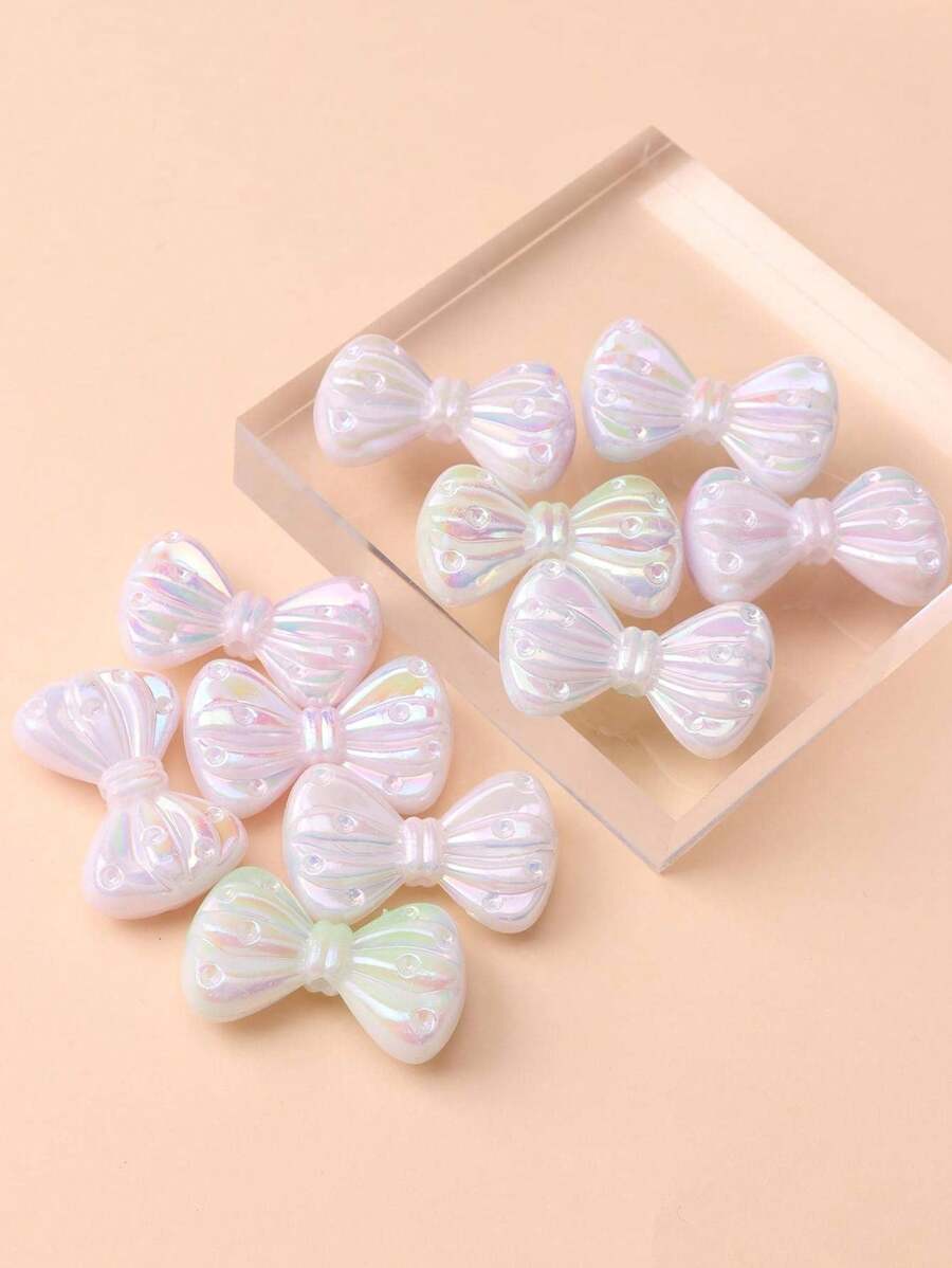 10pcs Multi-Color Bowknot Beads DIY Jewelry Accessories - Gradient Bow Beads - View 1