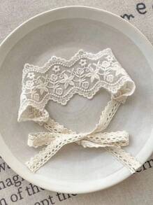 1 pièce Bandeau vintage à fleurs en dentelle pour filles/bébés, style scandinave frais, accessoire décoratif, convient pour un port quotidien, des fêtes, un cadeau
