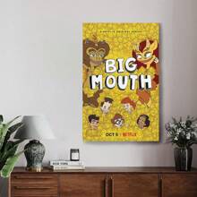 Framed Big Mouth - American Cute Animated Movie Poster, Children's Room Wall Art Poster Wall Art Paintings Canvas Wall Decor Home Decor Living Room Decor Aesthetic