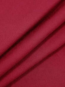 1pc Brushed Modern Simple One-Piece Chair Slipcover For Living Room Bedroom - Burgundy - View 8