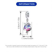 1 Pc Silver Plated Pendant Illusion Heart Snake Sword Pendant Moonlight At Sea Pendant Suitable For Bracelet DIY Fine Jewelry Making Birthday Gift Woman Gift