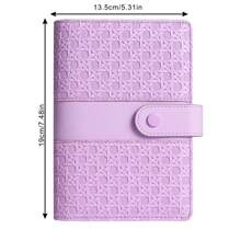 Sổ tay bìa da PU A6 6 lỗ, thiết kế thời trang, bìa sổ tay cá nhân, có khóa từ, có thể dùng làm vỏ đựng tiền mặt, vỏ đựng album trở lại trường - A6 - Xem 17