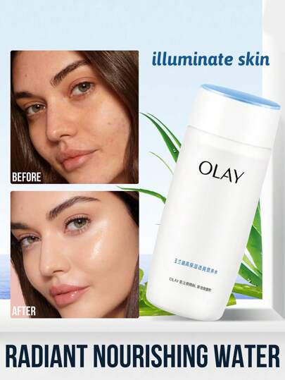 Olay 全新紧致保湿精华液，长效补水，滋养肌肤，持续补充水分，改善肤色不均，蕴含黄瓜提取物和芦荟精华，质地轻盈，提亮肤色，适合所有肤质，尤其适合需要补水和提亮肤色的肌肤，是日常护肤或特殊场合的理想之选。