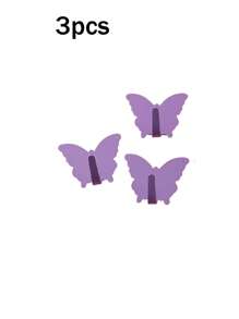 3/1/6/8 pièces Crochet mural décoratif design papillon, convient pour la décoration de la chambre des filles, style minimaliste, crochet de salle de bain design papillon mignon, style minimaliste mignon pour la rentrée scolaire - Multicolore - Voir 21