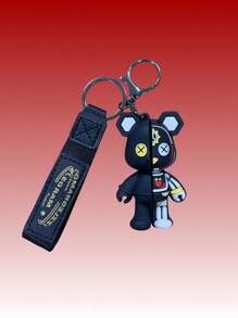 1-2pcs Cartoon Mechanical Teddy Bear Keychain, Car Key Chain, Home/Office Key, Anti-Lost Chain, Cute Bear Pendant, Mom Keyring, Bag Accessory, Backpack Lanyard, Delicate Decorative Key Chain - Multicolor - View 11