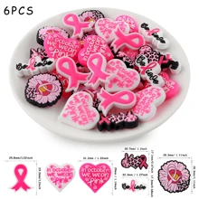 6 bucăți, margele focale din silicon, diferite stiluri, inclusiv margele focale din silicon cu panglici, potrivite pentru realizarea manuală de bijuterii, pixuri cu mărgele, pandantive cu breloc, pandantive pentru genți, etc., sortiment de margele și margele