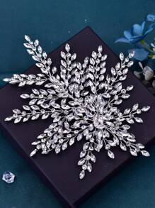 1 peça brilhante para cabeça de noiva, cristal completo, acessórios para cabelo de casamento, adequado para festa e fotografia de casamento