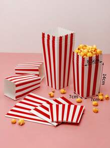 5 szt./10 szt. pojemników na popcorn, uchwyty na przekąski popcorn, torebki na popcorn, odpowiednie na imprezy i do kina, dekoracja urodzinowa na karnawał