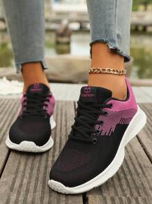 Breathable Comfortable Casual Fashion Lightweight Sports Shoes For Teenagers - Black - View 3