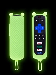 [1个] Roku RC280遥控器保护套，兼容海信Roku电视、夏普Roku电视、Roku Express 4K+，夜光设计方便寻找，隔热材料，闺蜜节，小狗，嘉年华 - 均碼 - 查看 1