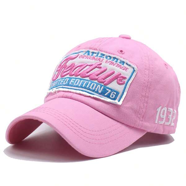 1pc Women's Baseball Cap For Female 3D Embroidery Featur Top Kpop Snapback Sunscreen Sun Hat Soft And Breathable Sports Friend Gift Neutral Hat Pink Hat