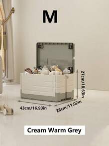 1pc Storage Box Household Artifact Large Capacity Toy Sorting Storage Box Cover Folding Student Book Storage Cabinet Basket