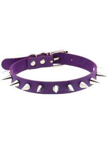 1pc Punk Gothic Rivet Choker Necklace, Sexy Black & White Collar Necklace, Adequado para o dia a dia feminino, roupa de festa, festa de Natal, aniversário criativo, presente de dia dos namorados, mãe, mãe, dia das mães, presente