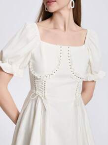 法式白色高级连衣裙女装夏季2025新款公主裙温柔甜美多巴胺长裙