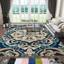 1pc 700g/Sqm Crystal Velvet Pile Area Rug, Bohemian Style Solid Color Carpet, Soft Anti-Slip Washable Rug For Living Room, Bedroom, Kitchen, Office, Home Decor, Modern Bedroom Small Rugs
