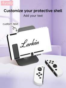 1pc Customizable Text & Name Protective Case Compatible With Nintendo Switch/Switch OLED/Switch Lite, Soft TPU Shell Compatible With Switch Console, Switch Game Accessories, Switch Joy-Con Accessories, Can Charge While Docked, Ideal Gift For Students, Colleagues, Friends, New Year, Back To School