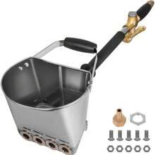 4 Jet 3Hp Stucco Sprayer Plaster Sprayer Cement Mortar Spray Gun Hopper Wall Paint Spray Gun Wall Painting Concrete Tools Manual Sprayer For Spraying Wall Or Ceiling, 4 Jet Cement Mortar Sprayer Stucco Spray Gun Pneumatic Cement Mortar Gun Concrete Cement Sprayer With Cover For Wall Ceiling Roof Painting Concrete Tools 80cm - Spray wall type - 查看 1