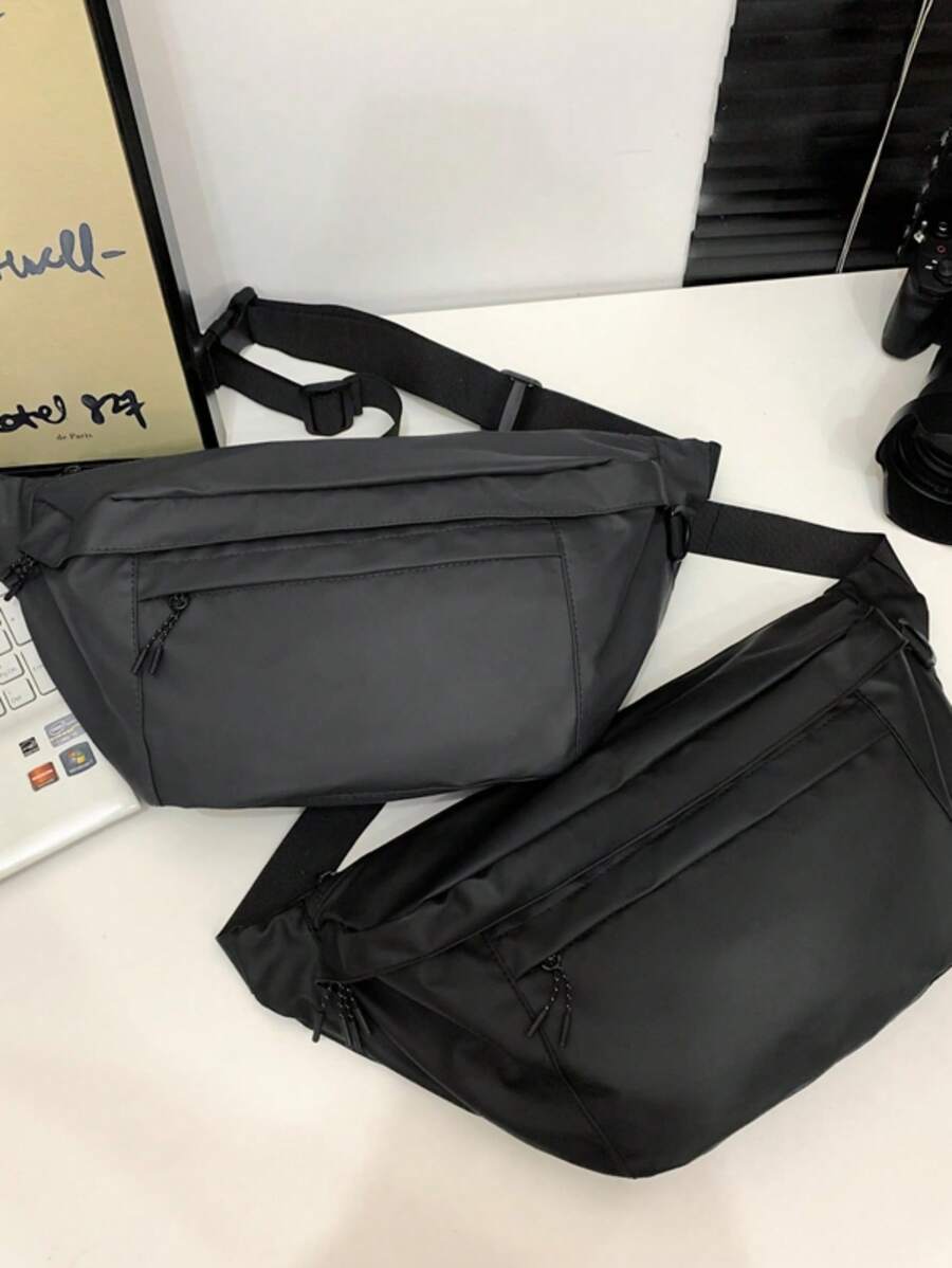 Men's Functional Sports Cycling Sling Bag, Large Capacity Casual Lightweight Crossbody Messenger Bag