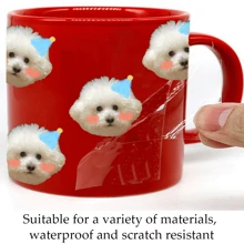 可定制的可转移贴纸 - 支持照片、姓名、字母或徽标定制 - 适用于杯子、笔记本、婚礼、公司礼品、宠物、家庭和其他照片纪念品、多功能、耐用、装饰性、可重复使用、精致、时尚、高品质、色彩鲜艳、现代、定制、个性化、独特