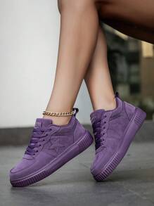 Nuevas zapatillas casuales de mujer con patrón de estrella y nudo delantero, calzado deportivo ligero y versátil para exteriores y senderismo de moda