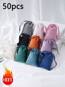 1/10/50 peças 9x12cm Bolsa de joias Bolsa de veludo para presente, Bolsa de embalagem de joias, Bolsas para presentes de joias, Bolsas para lembrancinhas de casamento, aniversário, brincos, pulseira, colar, bolsas organizadoras pequenas chiques, Bolsa de embrulho para presente para festa, feriado