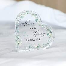 个性化心形结婚纪念牌匾礼品,周年纪念礼物,情侣订婚礼物,日期纪念礼品,订婚纪念牌匾礼品,生日及毕业纪念礼品。多功能、防霉、装饰性强、精致、时尚、高品质、可爱、现代、色彩丰富、可定制、独一无二、个性化,送给他的理想礼物,送给她的理想礼物,永恒的爱 - 多色 - 查看 4