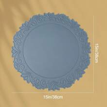 4 件/6 件/8 件/12 件加厚复古花卉皮革餐垫，可洗圆形隔热杯垫，适用于餐厅、家居、派对、节日装饰