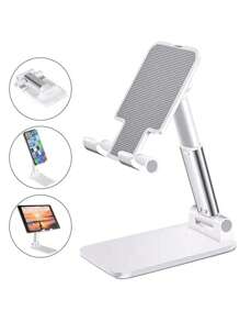 1 pieza Soporte plegable para teléfono, Soporte ajustable para tableta para escritorio, Soporte portátil para teléfono celular de escritorio, Soporte universal de manos libres, Soporte plegable antideslizante, Accesorios de oficina, Perfecto para videollamadas y ver películas, Gran regalo tecnológico para Halloween, Navidad