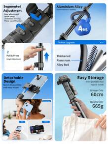 AXNEN 72" Tripod Compatible With Iphone, Phone Tripod Selfie Stick With Remote, Extendable Cell Phone Tripod & Tall Travel Tripod For Recording Video Selfies Photo, Compatible With IPhone Android Phone, Camera, Action Camera, Ring Light