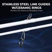 KastKing Centron Lite Casting Rod And Reel Combo, IM6 Graphite 2Pc Blanks, Stainless Steel Guides With Ceramic Rings, Contoured EVA Handles & Fighting Butt, Split Or Full Rear Handle Design, 10 Models - Màu be - Xem 5