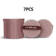 7PCS Water Drop Shape Cushion Powder Puff, I'm Strawberry Wet & Dry Dual Use Makeup Sponge Blender For Foundation Liquid Cream Powder, Reusable Cosmetic Puff With Storage Container - Multicolor - View 9