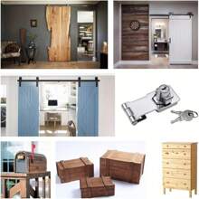 1 Set Of Heavy Duty Stainless Steel 2-In-1 Locks With Plates - Keyed Entry For Desks, File Cabinets, Closets | 90 Degree Buckle Lock With Keys Included - Ideal For Home, Office And Hotel Security