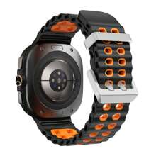 Pulseira Esportiva de Silicone Bicolor Compatível com Samsung Galaxy Watch Ultra, Pulseira Marinha para Galaxy Watch Ultra 47mm, Pulseira para Galaxy Watch 8/8 Classic