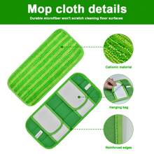 Yhaijj1/2/3pcs High Quality New Cationic Materials Microfiber Mop Pads Adapt To Sweeper 12-Inch Microfiber Mop Pad Reusable And Washable High Dirt And Water Absorption Easy To Clean Cleaning Accessories 11x5inch Purple Green Dark Blue Cleaning Accessories Cleaning Supplies For Apartment Home