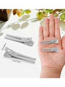 10 件/30 件/60 件/双爪卷发夹，适用于发型设计、理发店使用 - 银色、卷发器、无热卷发、卷发器、美发产品及配件，适用于理发店美容旅行必需品