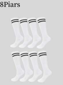 16pcs/12pcs/8pcs/4pcs/1 Pair Kids Football Basketball Running Cycling Training Socks, Girls Long Tube Socks, Boys Moisture Wicking Breathable Sports Socks - Multicolor - View 29